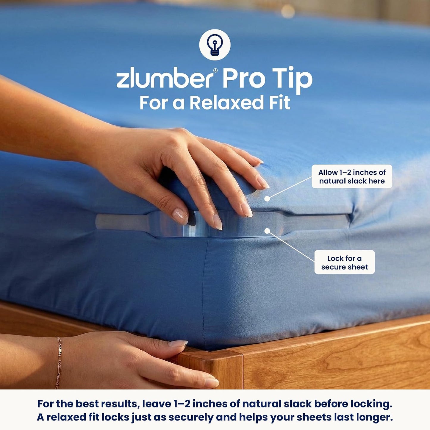 The Original USA Patented ZlumberLock - Secure Sheet Holder with Heavy-Duty Mattress Straps – No More Loose Bedding, Universal Fit, Easy One-Time Installation