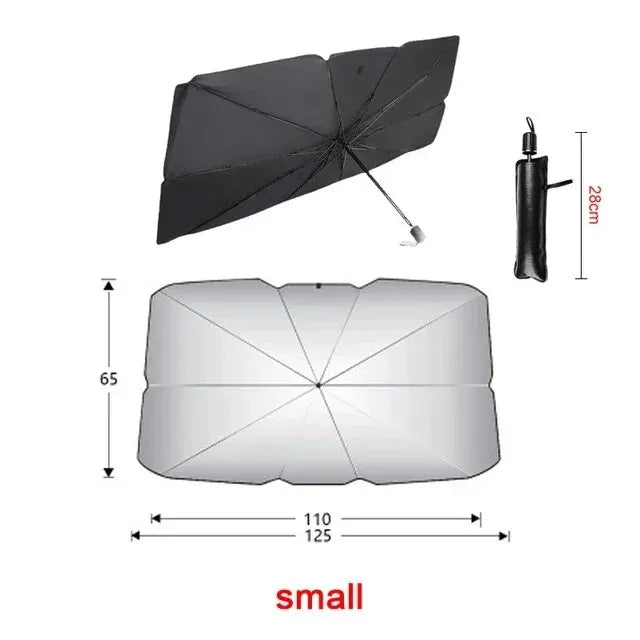 Quick-Deploy Folding Windshield Sun Umbrella