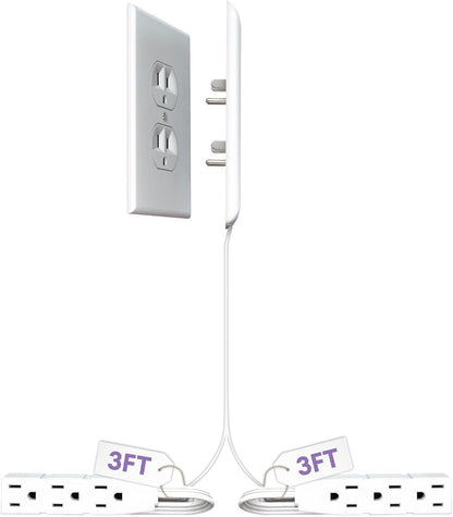 Sleek Socket: Ultra-Thin Flat Plug Outlet Extender