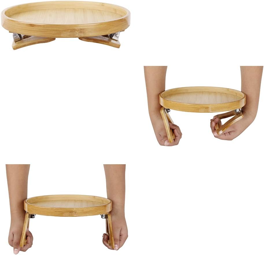 Bamboo Clip-On Sofa Tray Table