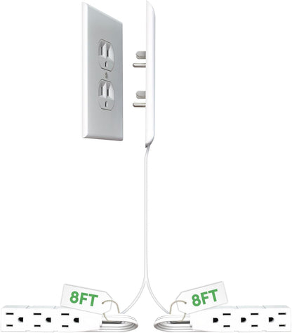 Sleek Socket: Ultra-Thin Flat Plug Outlet Extender