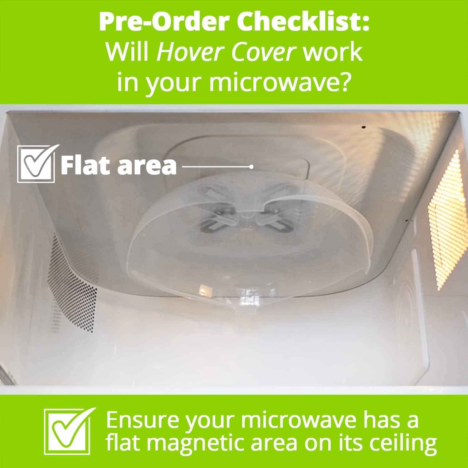 HoverCover™ Magnetic Microwave Splatter Guard