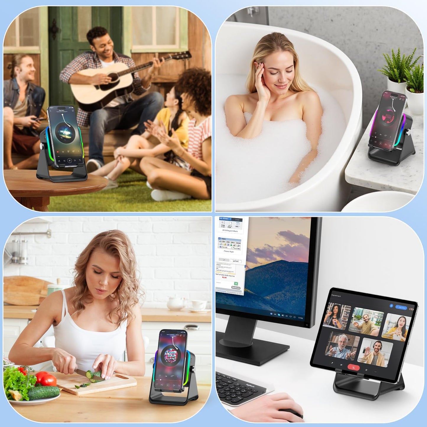 5-in-1 Wireless Charging Bluetooth Speaker