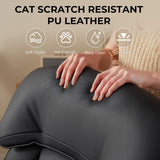 Cross-Legged Recliner Office Chair with Pivoting Armrests & Footrest