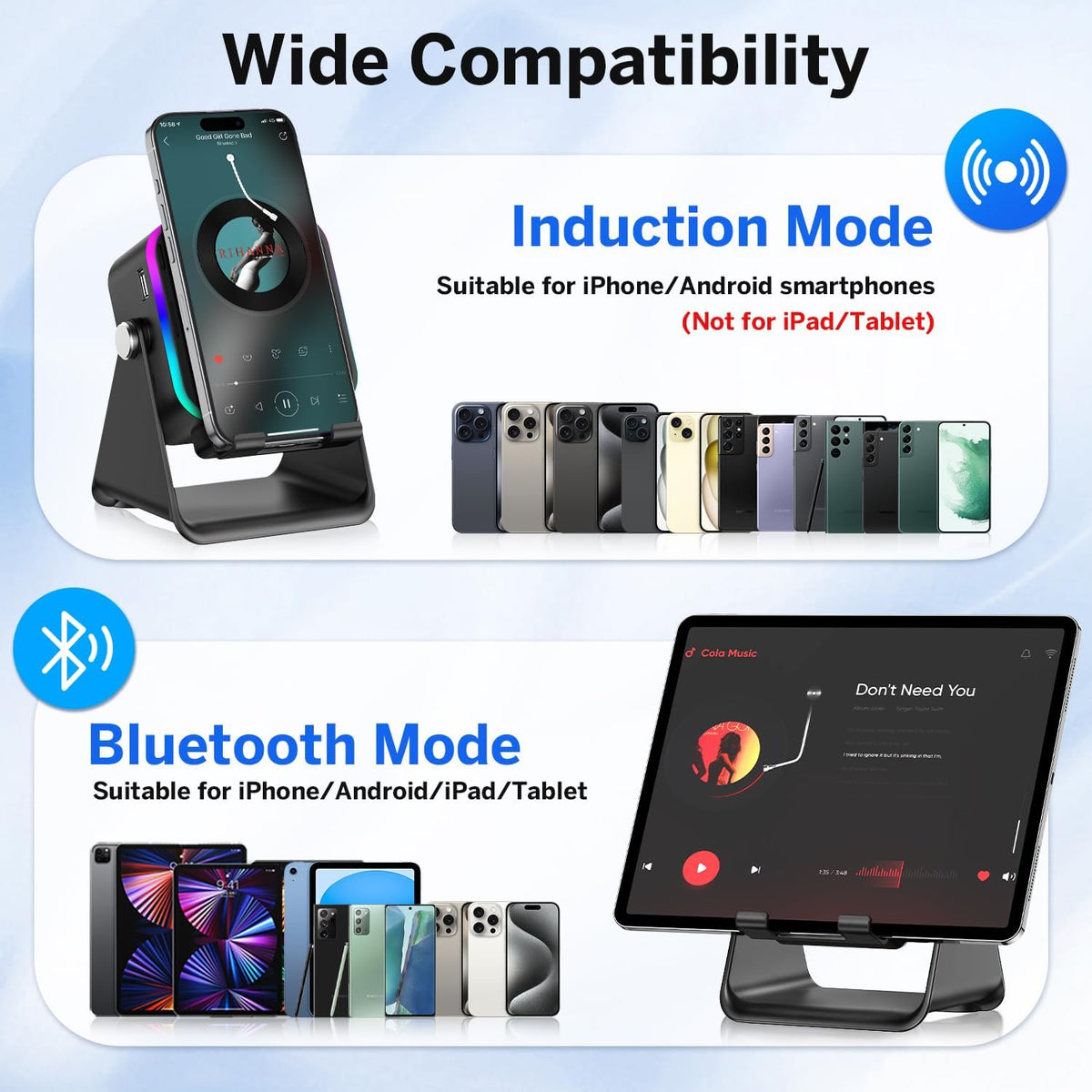 5-in-1 Wireless Charging Bluetooth Speaker