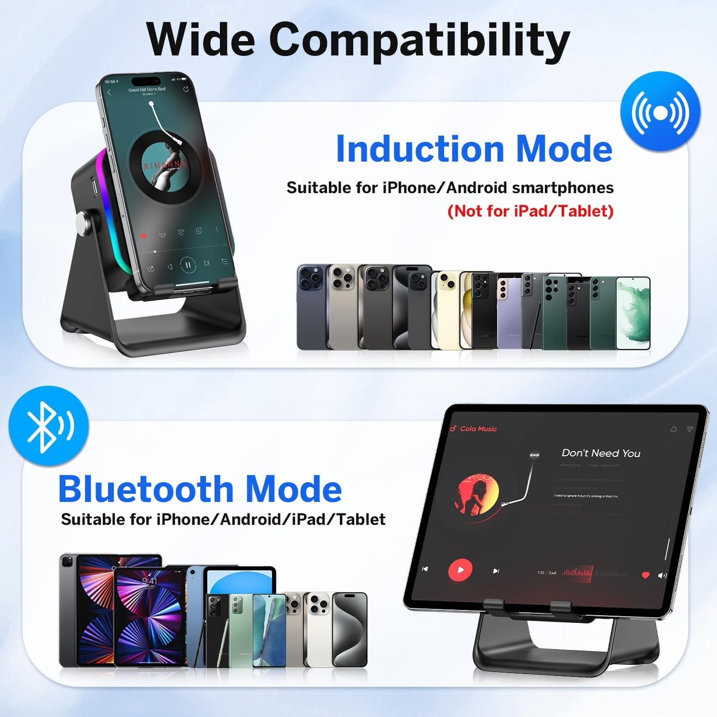 5-in-1 Wireless Charging Bluetooth Speaker