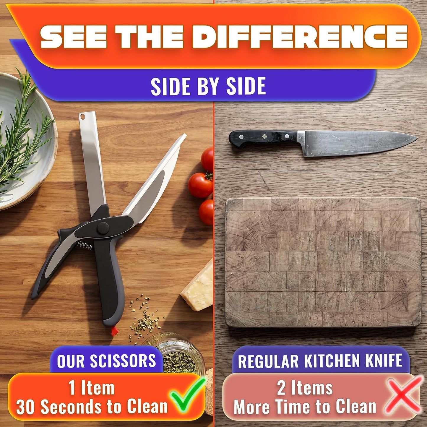 2-in-1 Kitchen Scissors & Cutting Board