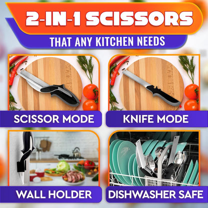 2-in-1 Kitchen Scissors & Cutting Board