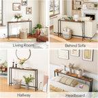 Slim Behind-Sofa Table With Built-In Outlets