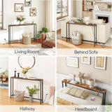 Slim Behind-Sofa Table With Built-In Outlets