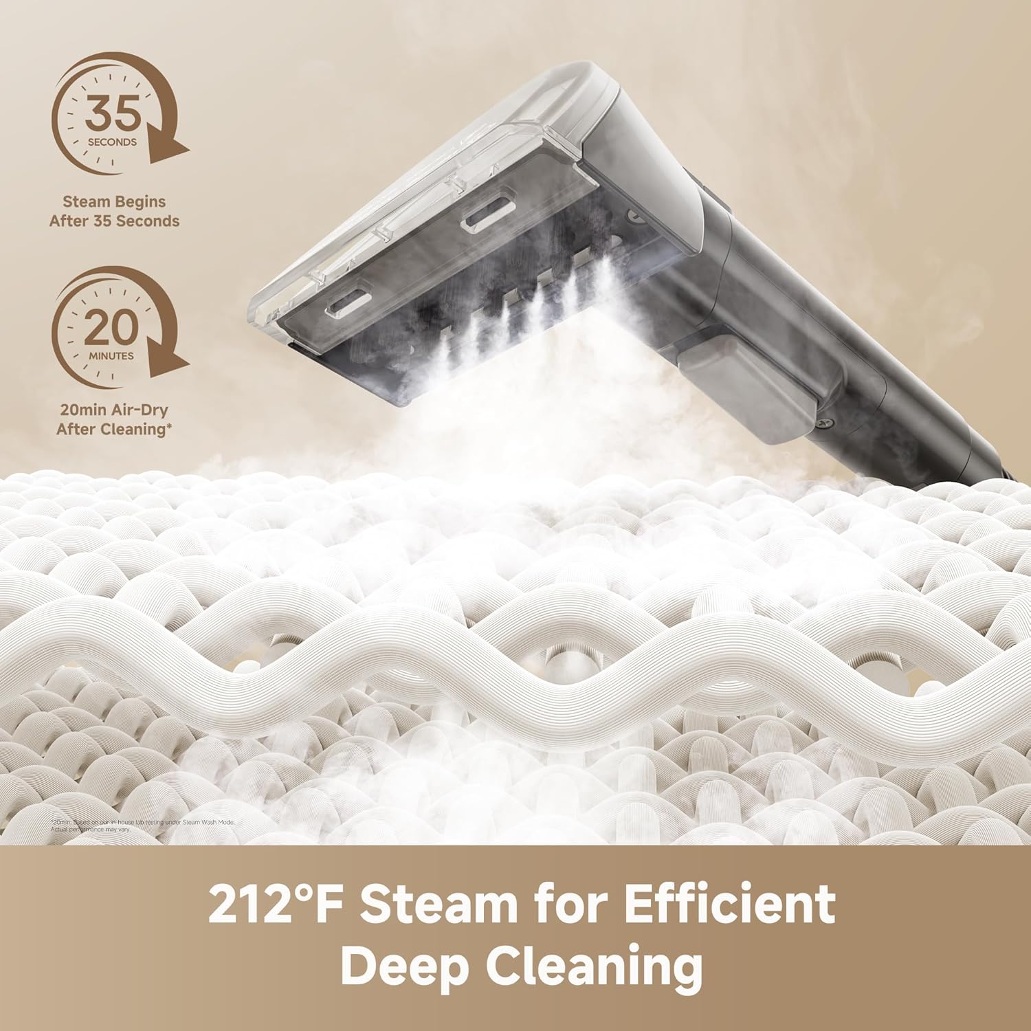 DREAME N20 Portable Steam Carpet & Upholstery Cleaner — Self-Cleaning, 17Kpa Suctio
