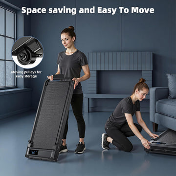 QuietStride Folding Walking Pad — Treadmill for Small Spaces