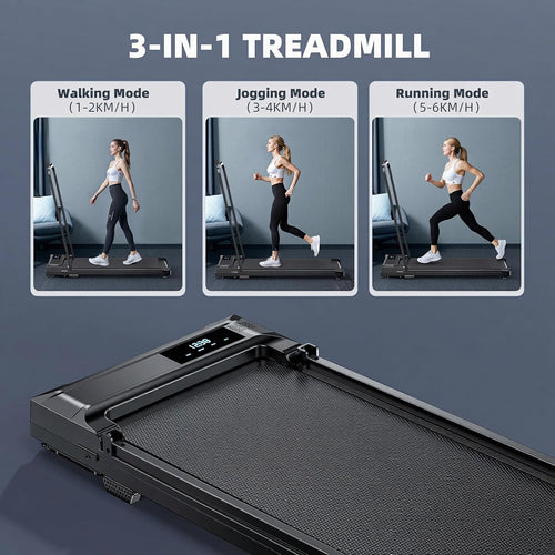 QuietStride Folding Walking Pad — Treadmill for Small Spaces