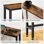 Slim Behind-Sofa Table With Built-In Outlets
