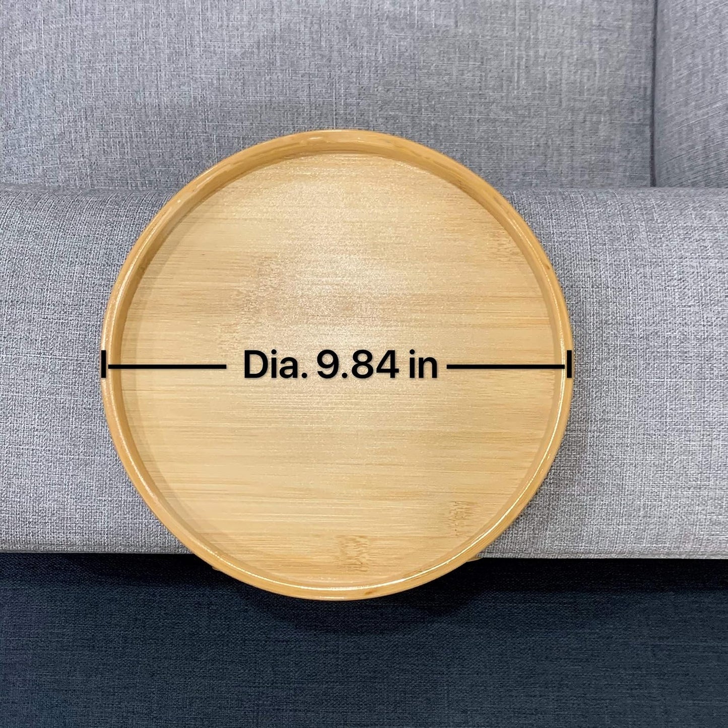 Natural Bamboo Clip-On Sofa Arm Tray