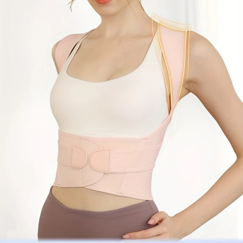 Back Brace – Posture Corrector, Adjustable Full Back Support