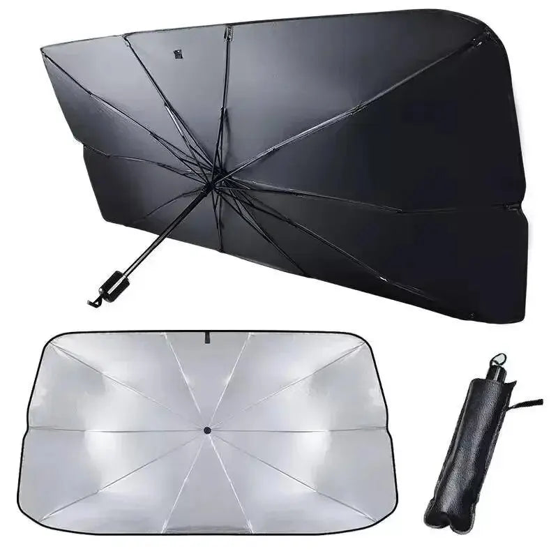 Quick-Deploy Folding Windshield Sun Umbrella