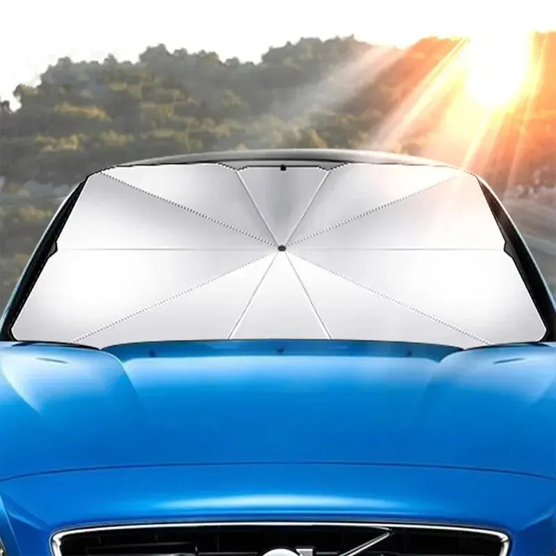 Quick-Deploy Folding Windshield Sun Umbrella