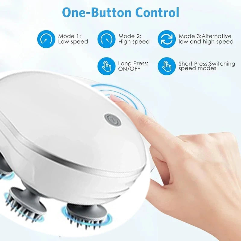 Electric Head Massager – Adjustable Speed Scalp Massage