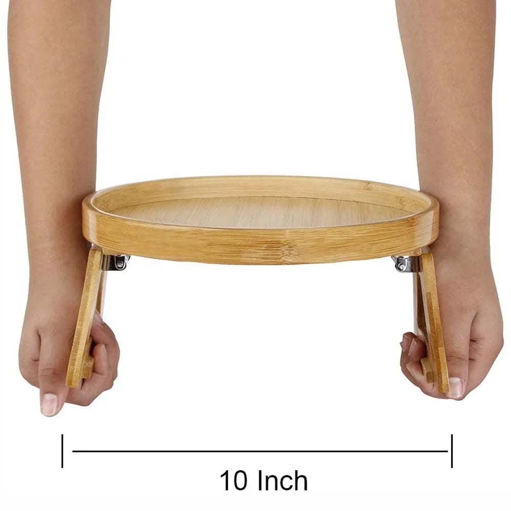 Bamboo Clip-On Sofa Tray Table