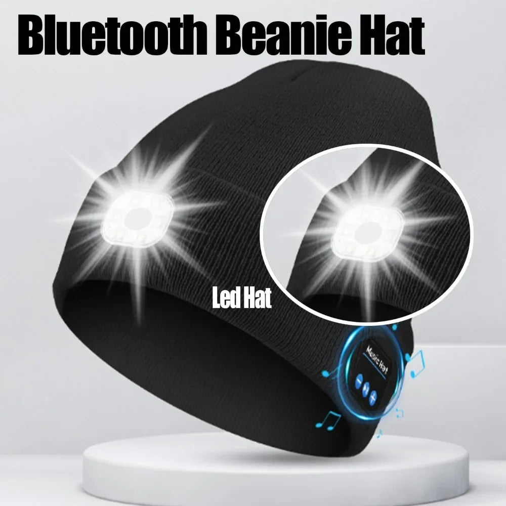 3-in-1 Bluetooth Beanie – Wireless Headphones With Integrated LED Illumination