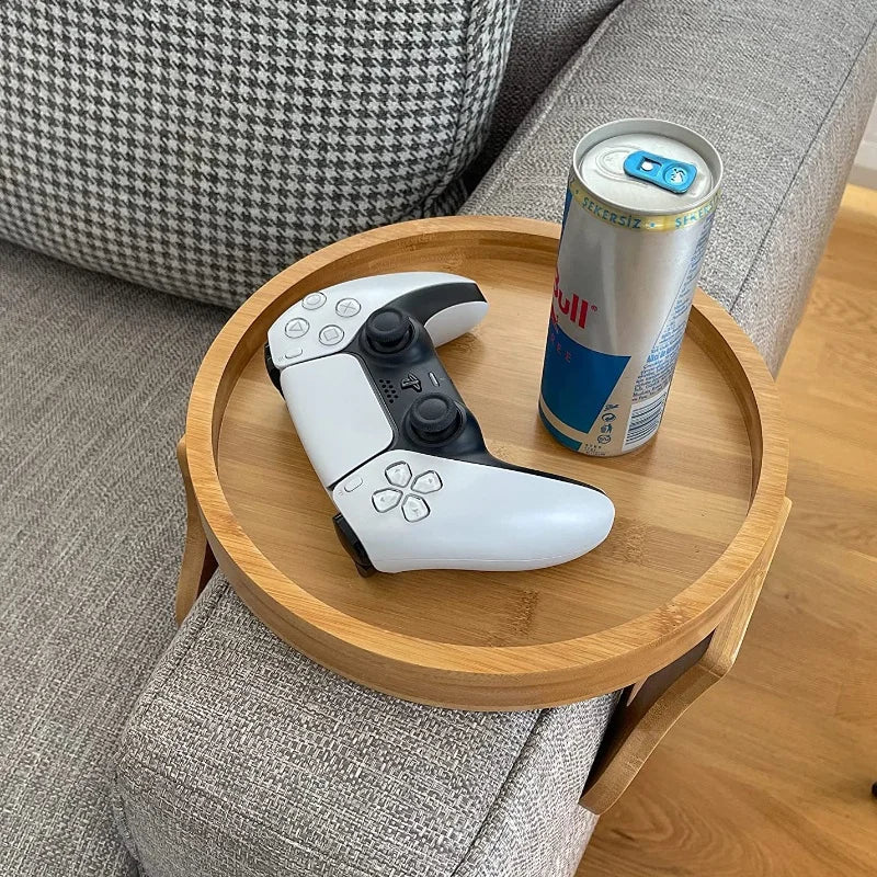 Bamboo Clip-On Sofa Tray Table
