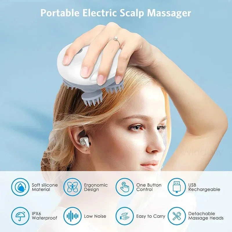 Electric Head Massager – Adjustable Speed Scalp Massage