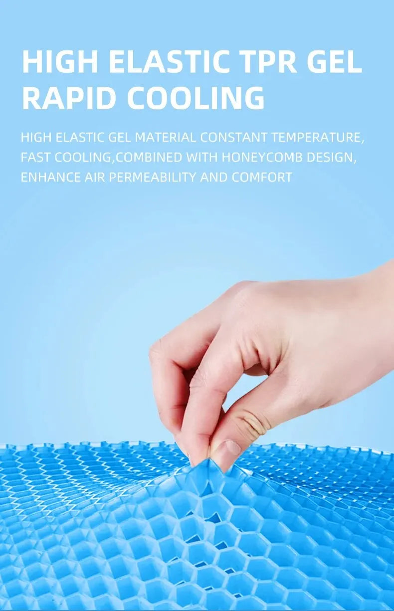 Gel Seat Cushion – Breathable Honeycomb Design For Pressure Relief At Desk