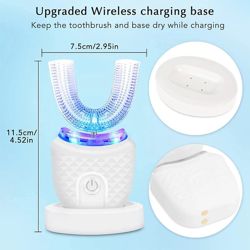 e U Shape Electric Toothbrush - 360 Degree Thorough Oral Cleaning Experience