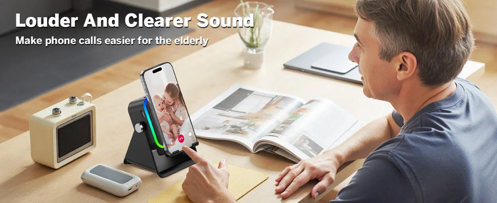 5-In-1 Wireless Speaker Stand – Auto-Induction Bluetooth, 8-Mode RGB Lighting
