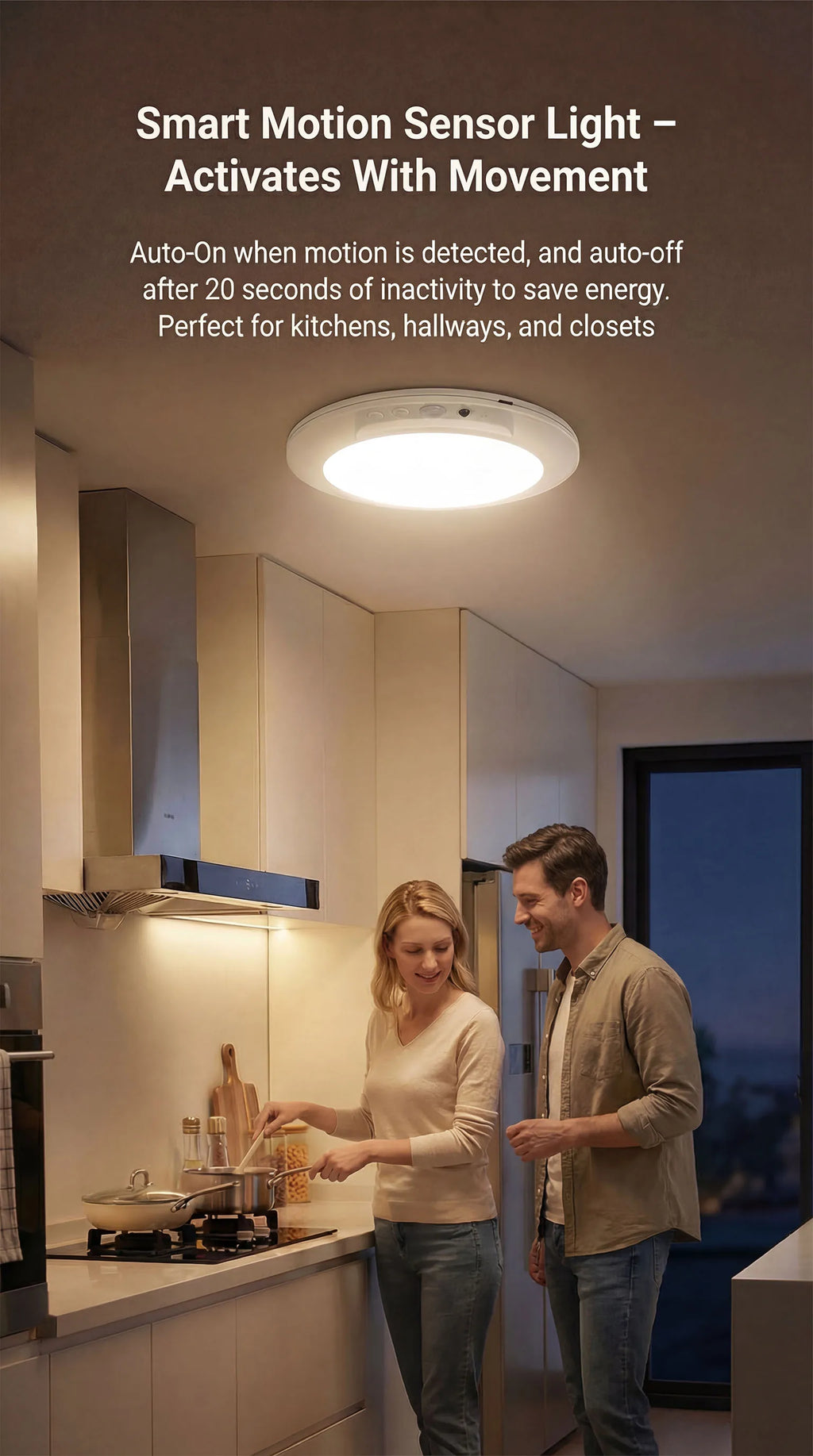 Motion Sensor Ceiling Light – USB-C Rechargeable Magnetic Lamp With Remote
