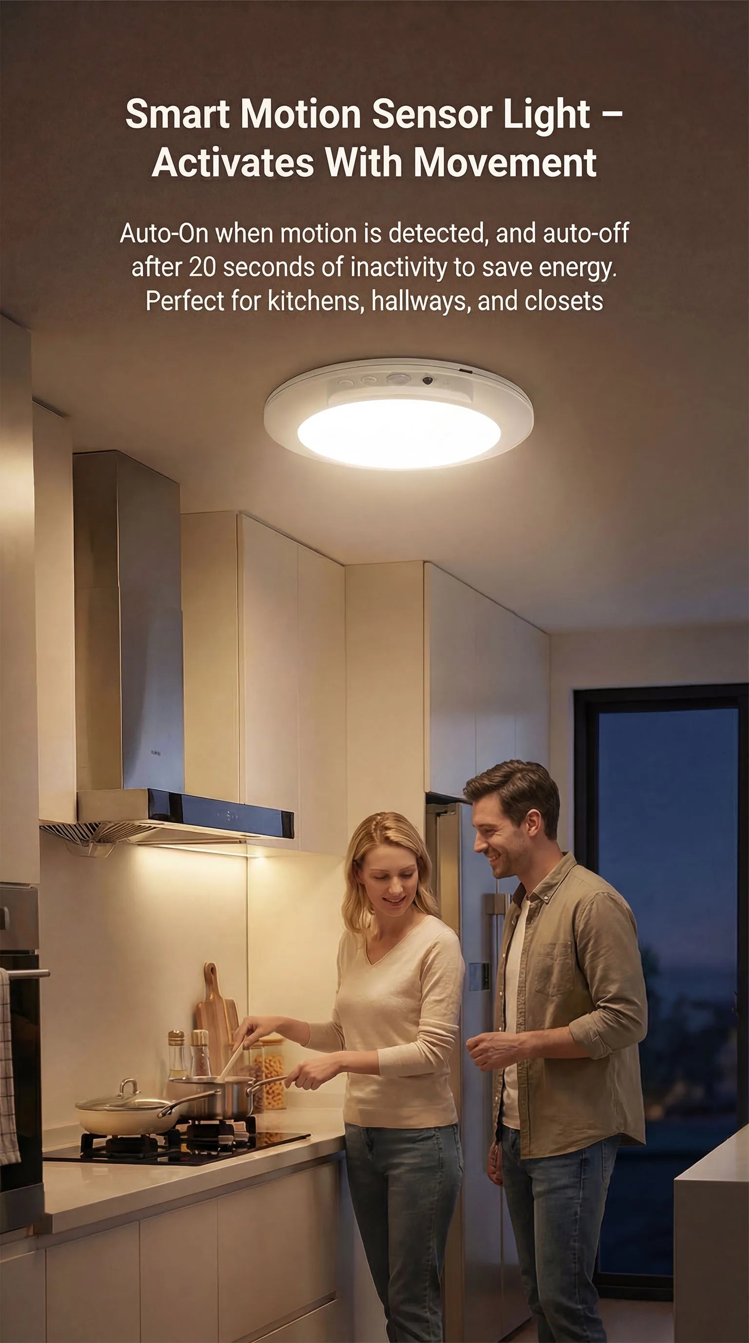 Motion Sensor Ceiling Light – USB-C Rechargeable Magnetic Lamp With Remote