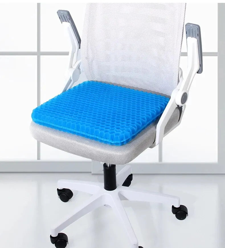 Gel Seat Cushion – Breathable Honeycomb Design For Pressure Relief At Desk