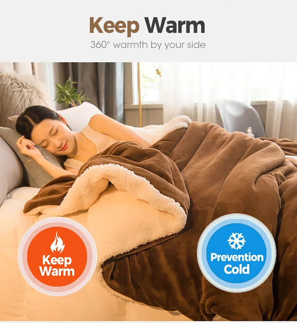 Wool Throw Blanket – Double-Sided Warmth