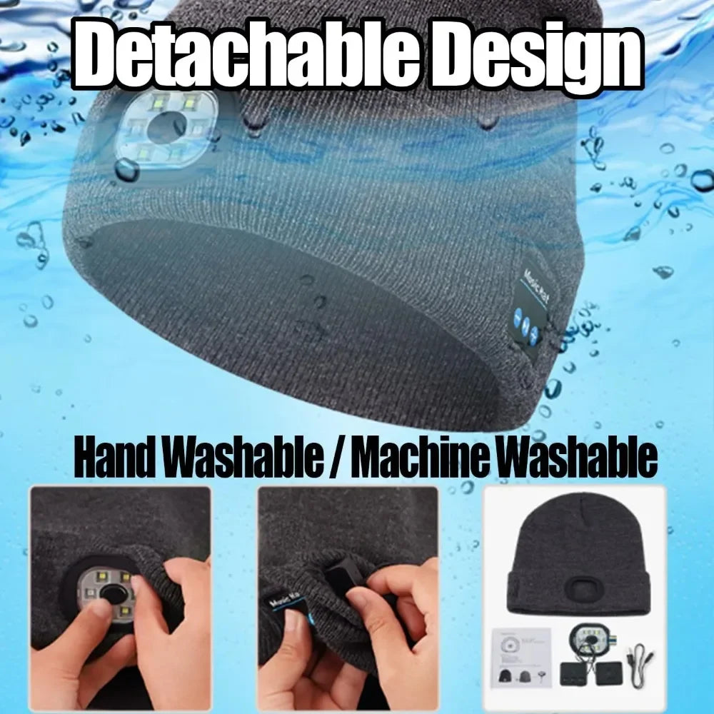 3-in-1 Bluetooth Beanie – Wireless Headphones With Integrated LED Illumination