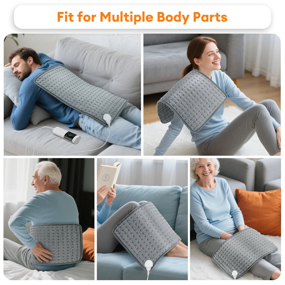 Electric Heating Pad - 9-Level Temperature With 4-Mode Timer, Body Warming Mat