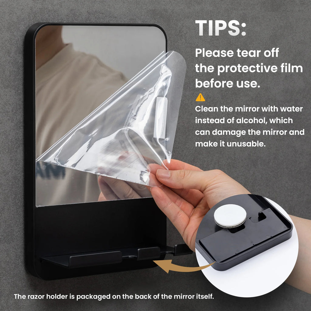 Taili Shower Mirror – Fogless, Rust-Proof, Durable Suction Mount, Razor Holder Included