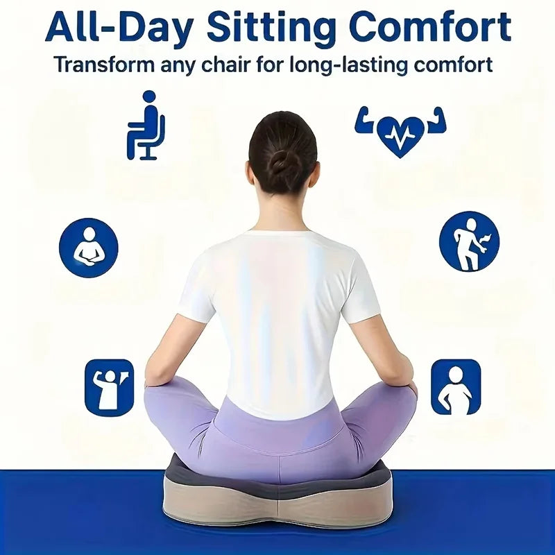 Memory Foam Seat Cushion – Tailbone Sciatica Relief