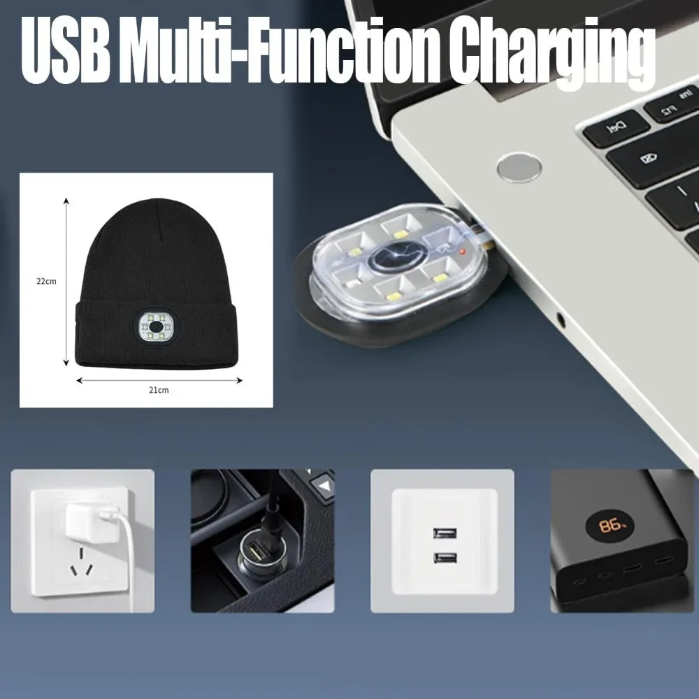 3-in-1 Bluetooth Beanie – Wireless Headphones With Integrated LED Illumination