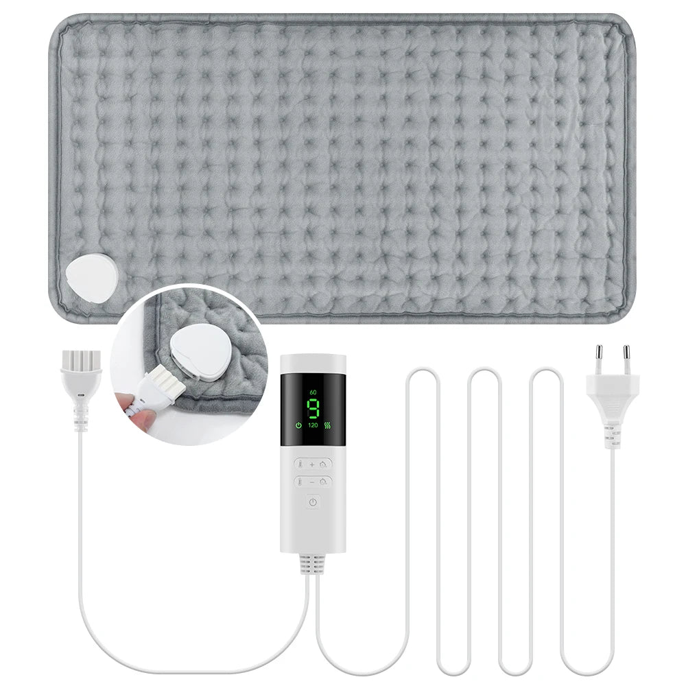 Electric Heating Pad - 9-Level Temperature With 4-Mode Timer, Body Warming Mat