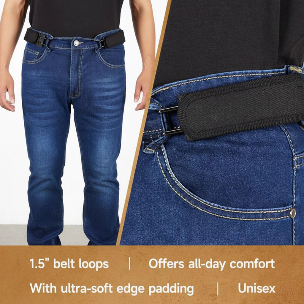 Elastic Velcro Waist Belt – Buckleless Design With Adjustable Comfort Fit