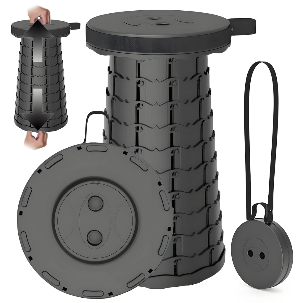Portable Folding Stool - Lightweight Compact Outdoor Seat For Camping Trips