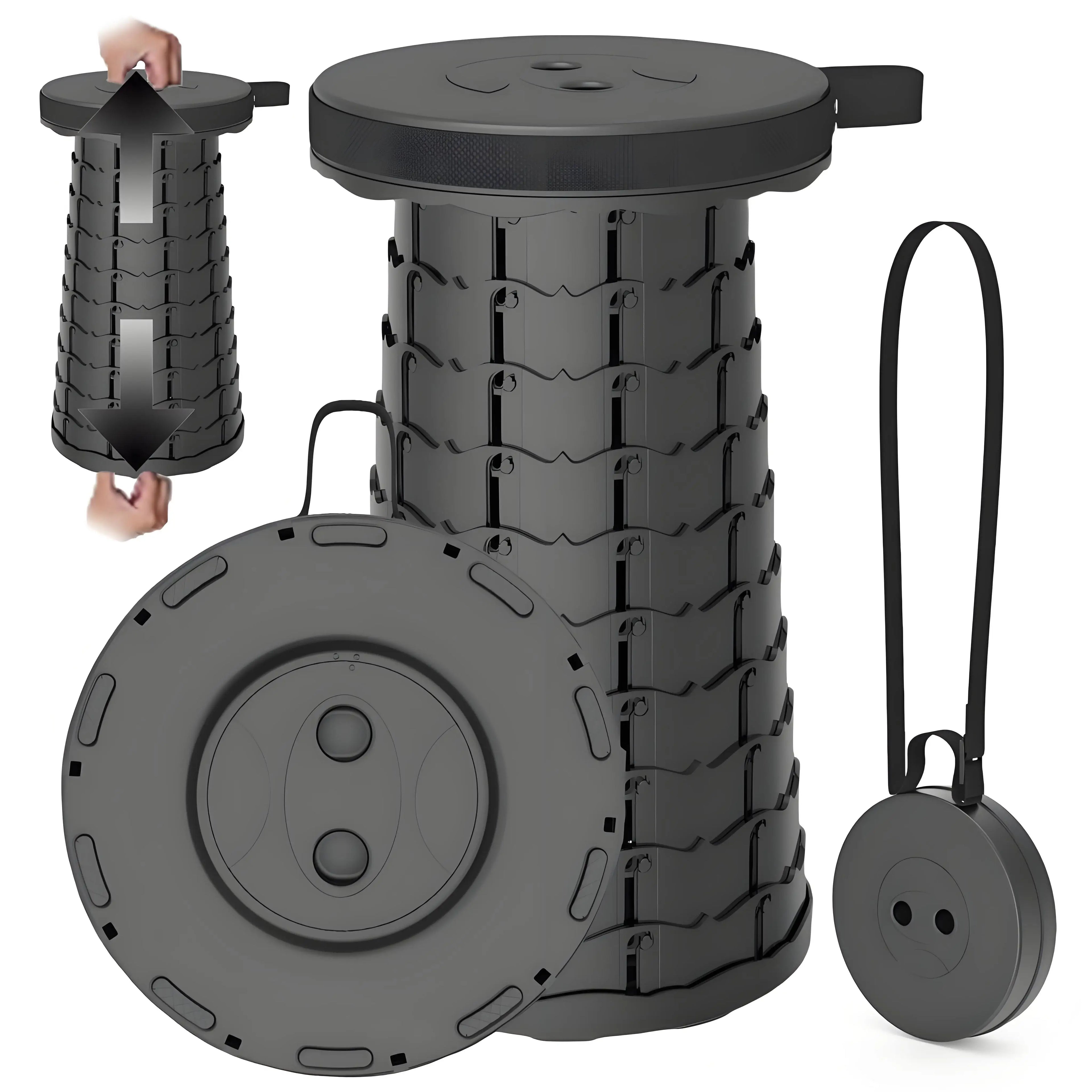 Portable Folding Stool - Lightweight Compact Outdoor Seat For Camping Trips