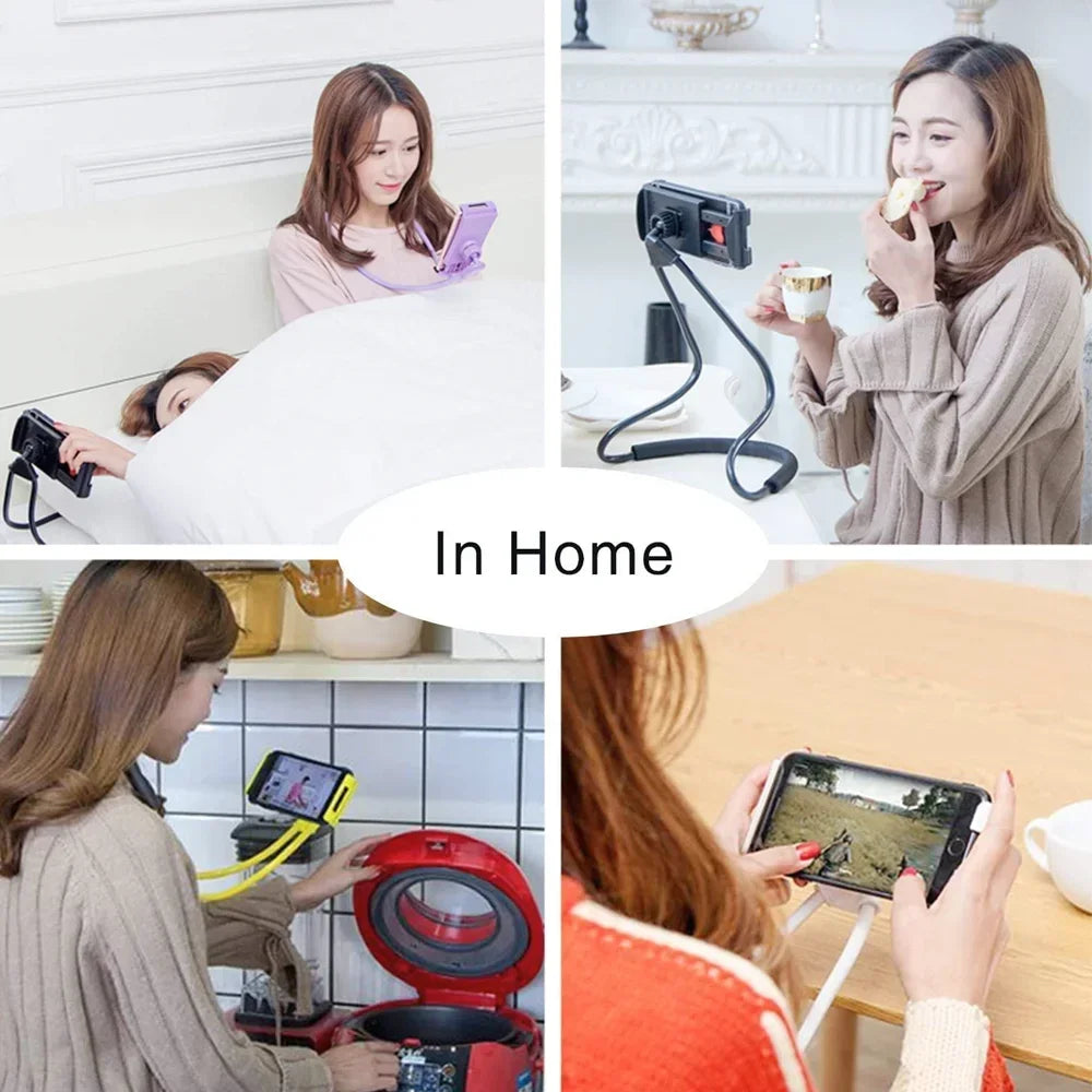 Lazy Neck Phone Holder - Flexible Adjustable Stand For Phones And Tablets