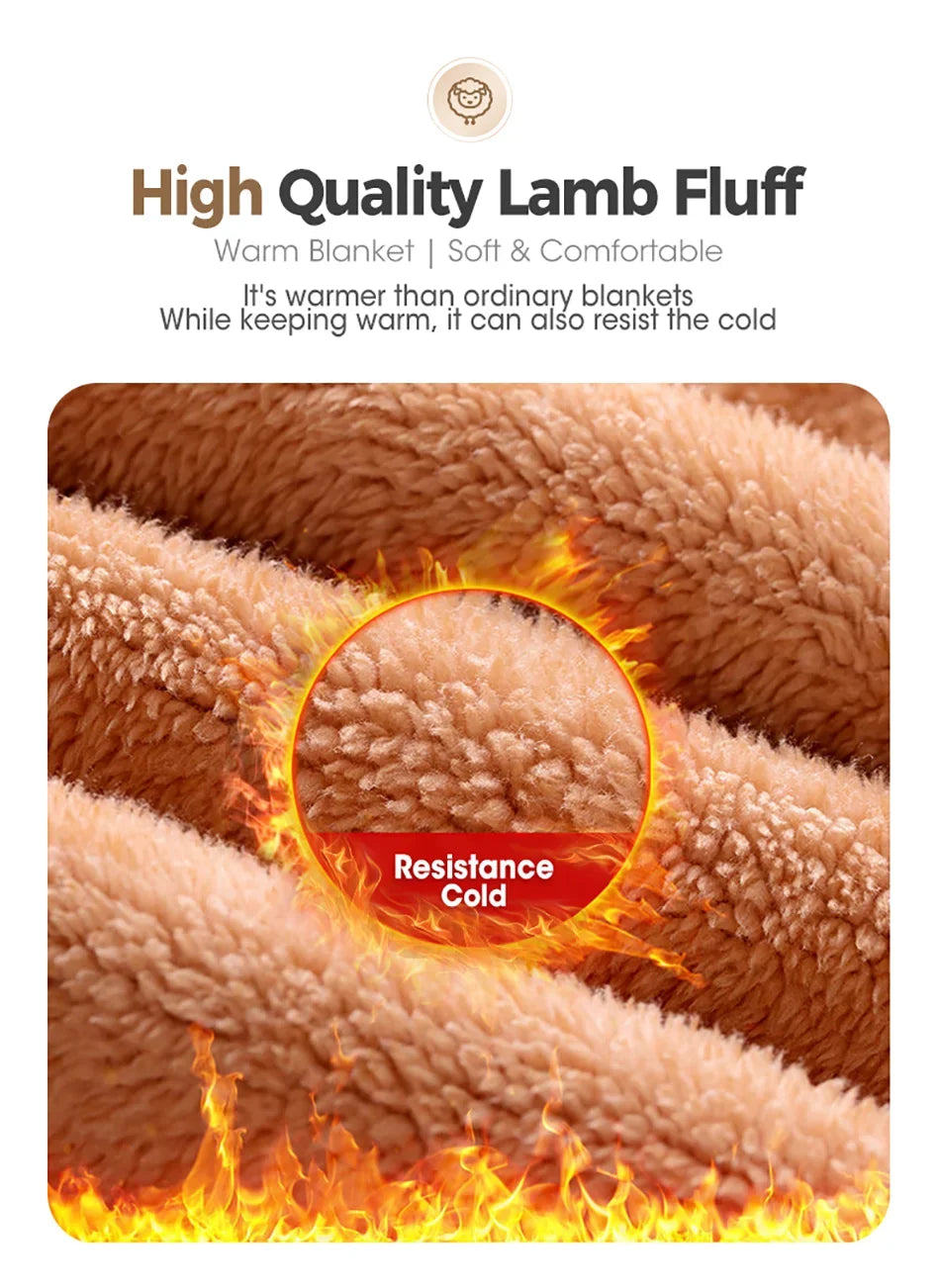 Wool Throw Blanket – Double-Sided Warmth