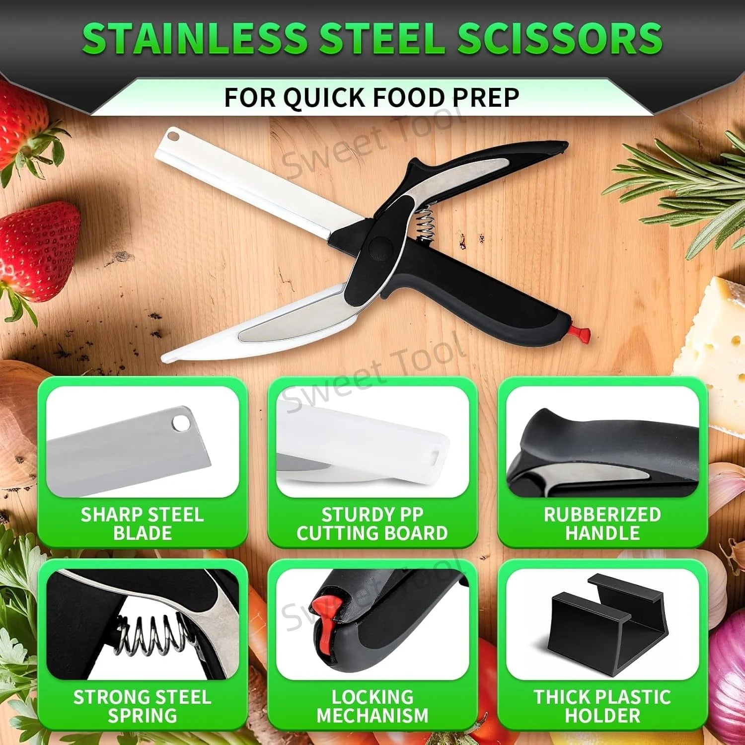 2-in-1 Kitchen Scissors & Cutting Board