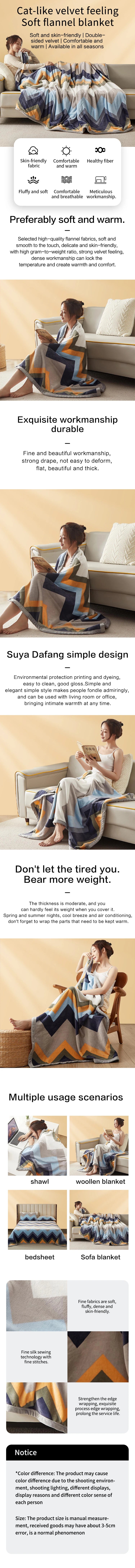 Flannel Blanket - Premium Extra Soft Cozy Warmth For All Seasons Comfort