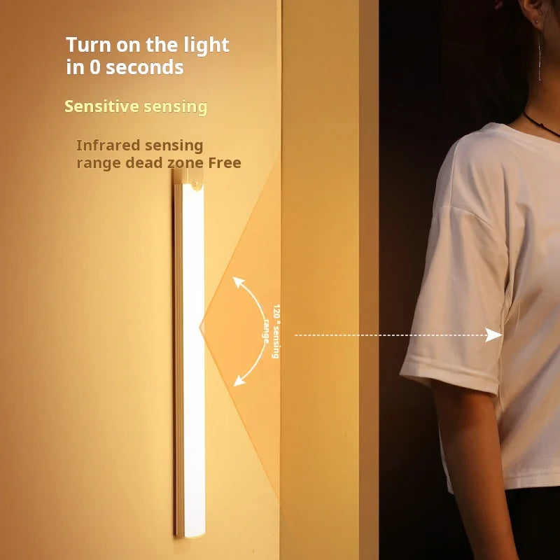 Warm Wireless Motion Sensor Cabinet Light – Rechargeable, Battery Operated For Closet