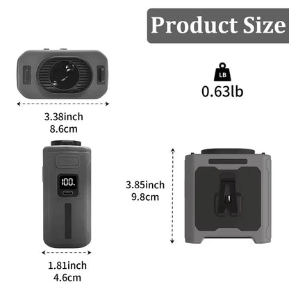 10000mAh Wearable Waist Fan with Power Bank