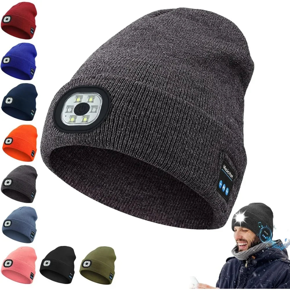 3-in-1 Bluetooth Beanie – Wireless Headphones With Integrated LED Illumination